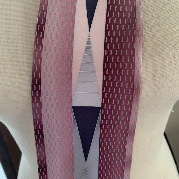 Bruno Rossi 100% Silk Tie EUC Long 60" EUC with Handkerchief - Picture 4 of 9